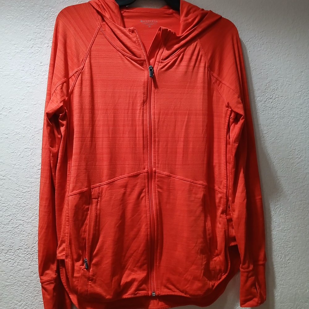 Athleta size M Women's Red Hooded Jacket